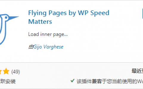 WordPress文章预加载插件：Flying Pages「点击前加载,更快打开」