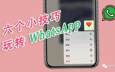 whatsapp网页版登陆使用「附6个whatsapp使用小技巧」